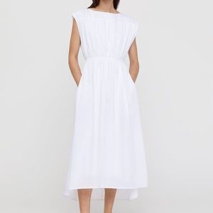 TOTEME Sleeveless Cotton Dress in White Size 40 / US 8